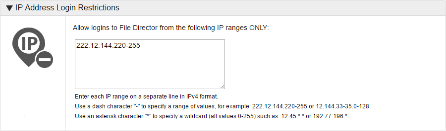IP Address Login Restrictions Policy IP Address Login Restrictions Policy